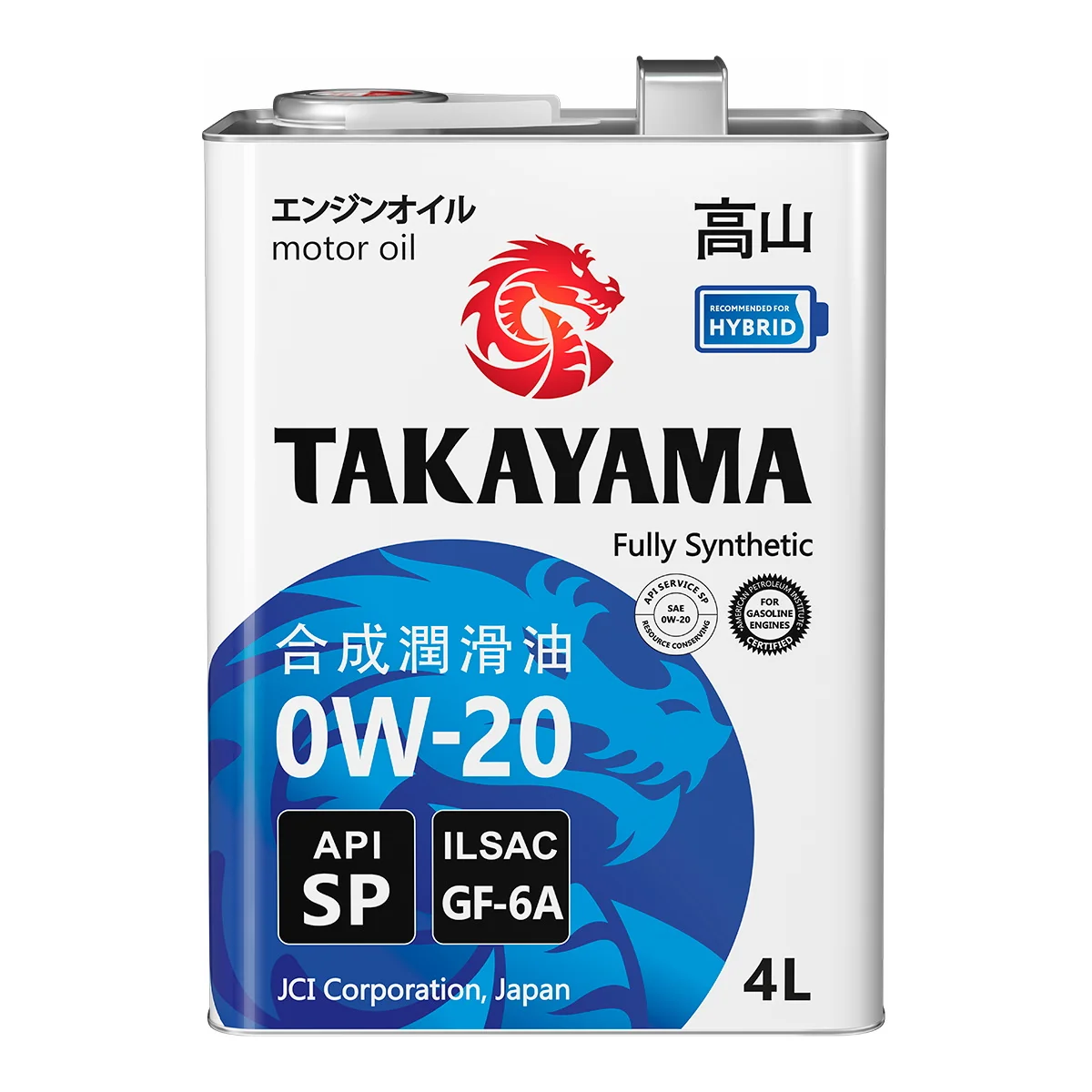 TAKAYAMA масло моторное 0W20 4л. ж/б - изображение 1