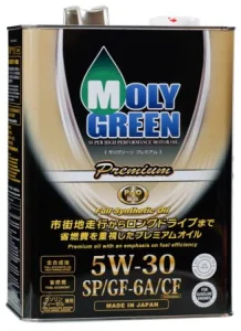 MOLY GREEN PREMIUM (PAO) 5W30 SP/GF-6A Масло моторное синтетика 4л - миниатюра 2