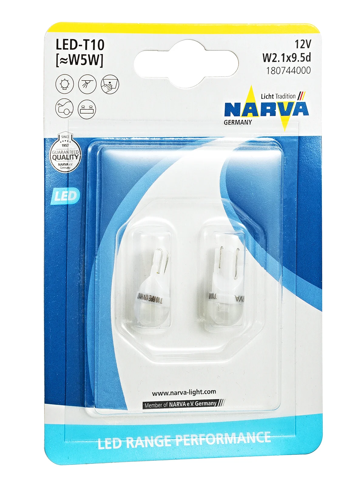 W5W/T10 Лампа NARVA LED 12V 6000K к-кт - изображение 1