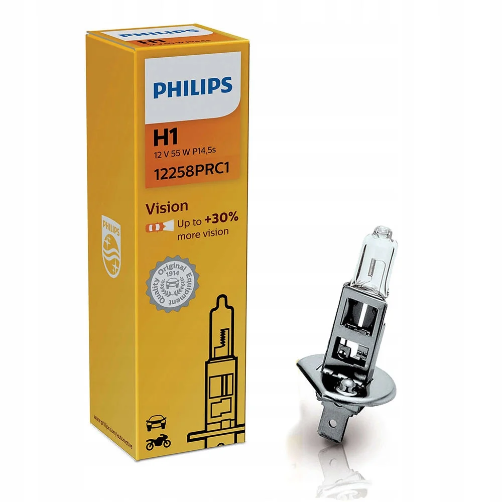 H1_ Автолампа 12V-55W+30%света Premium Philips 1шт. - изображение 1