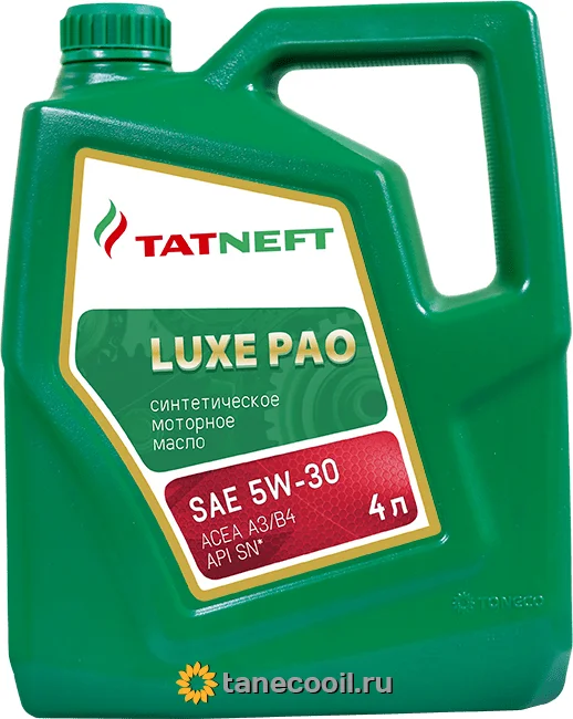 Масло моторное ТАТНЕФТЬ LUXE PAO 5W30 SN 4л. - изображение 1