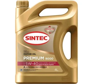 SINTEC PREMIUM 9000 5W40, A3/B4 синтетика 4л. - миниатюра 2