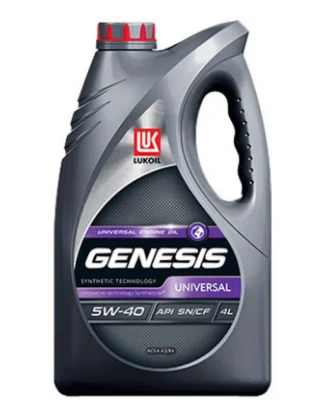 ЛУКОЙЛ Genesis UNIVERSAL 5w40 SN/CF, A3/B4 4 л масло моторное синтетическое - изображение 1