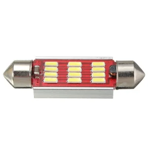 Автолампа диод C5W 11-39 (SV8,5) 12V 6 SMD, белая, KS, биполярная, CANBUS, радиатор,салон (7020) - миниатюра 2