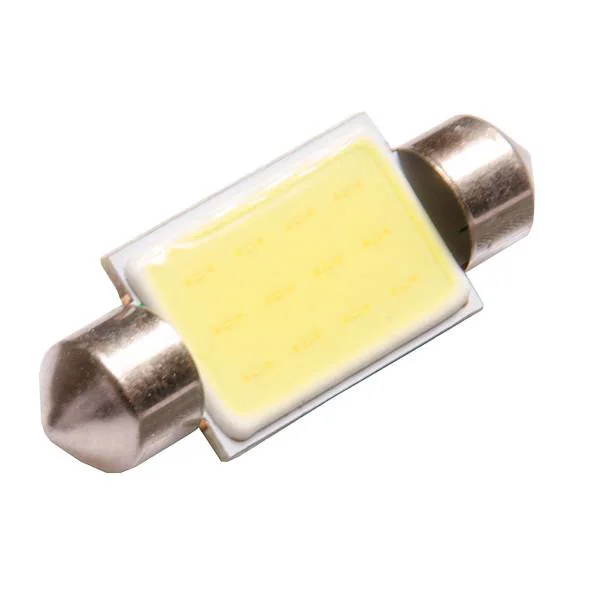 Автолампа диод C5W 11-41 (SV8,5) 12V 1 COB диод, белая, KS, салонная - изображение 1