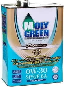 MOLY GREEN PREMIUM (PAO) 0W30 SP/GF-6A Масло моторное синтетика 4л - миниатюра 2
