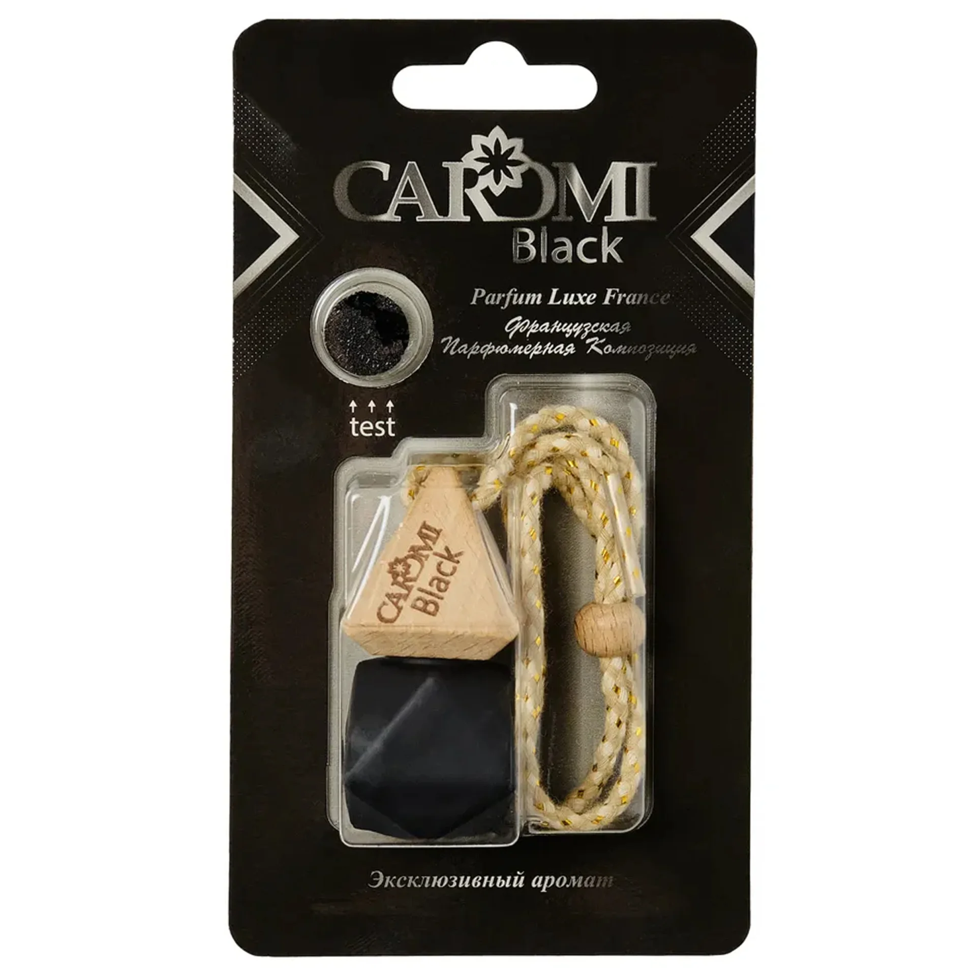 Ароматизатор CAROMI черный флакон Black Silver - изображение 1