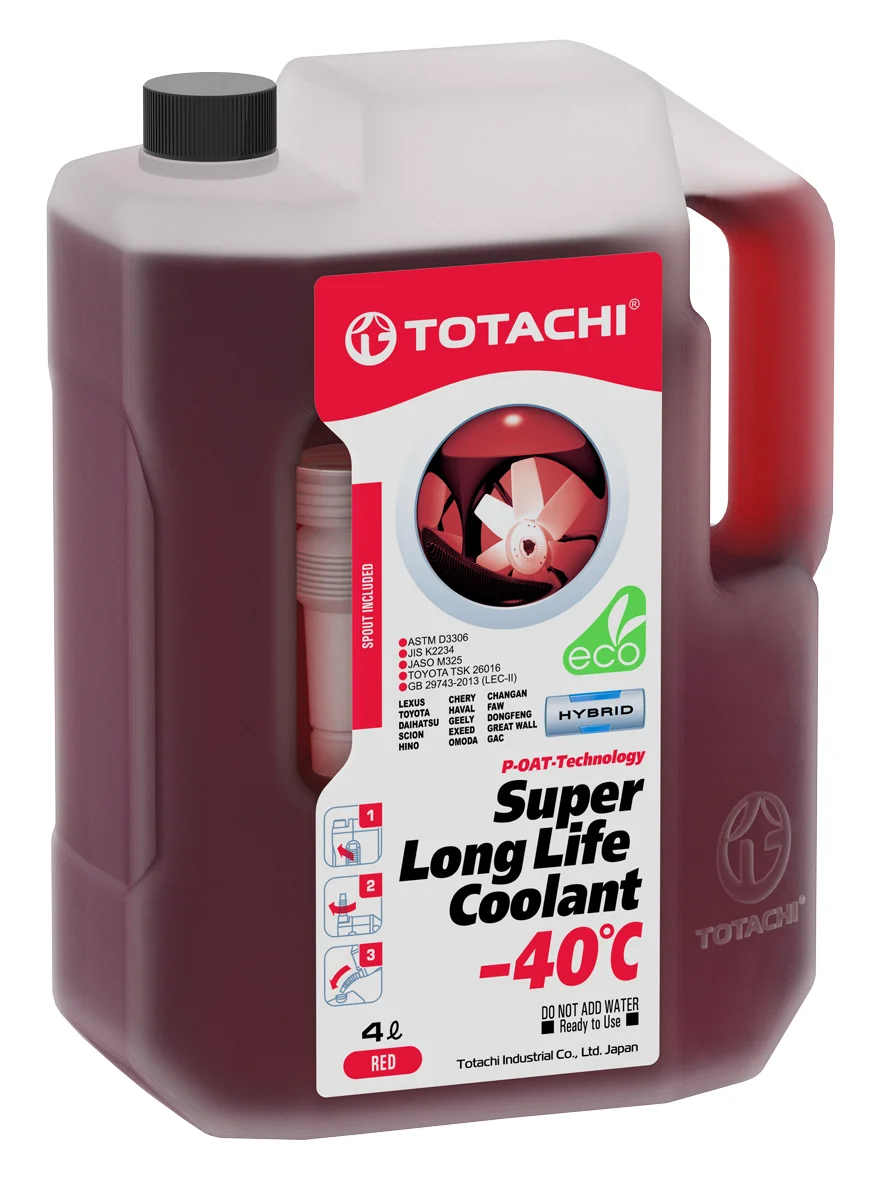 Антифриз TOTACHI Super Long Life Coolant Red -40C 4л - изображение 1
