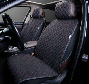 Накидки AutoPremier Premium черный/красная стеганая 4 шт - миниатюра 2