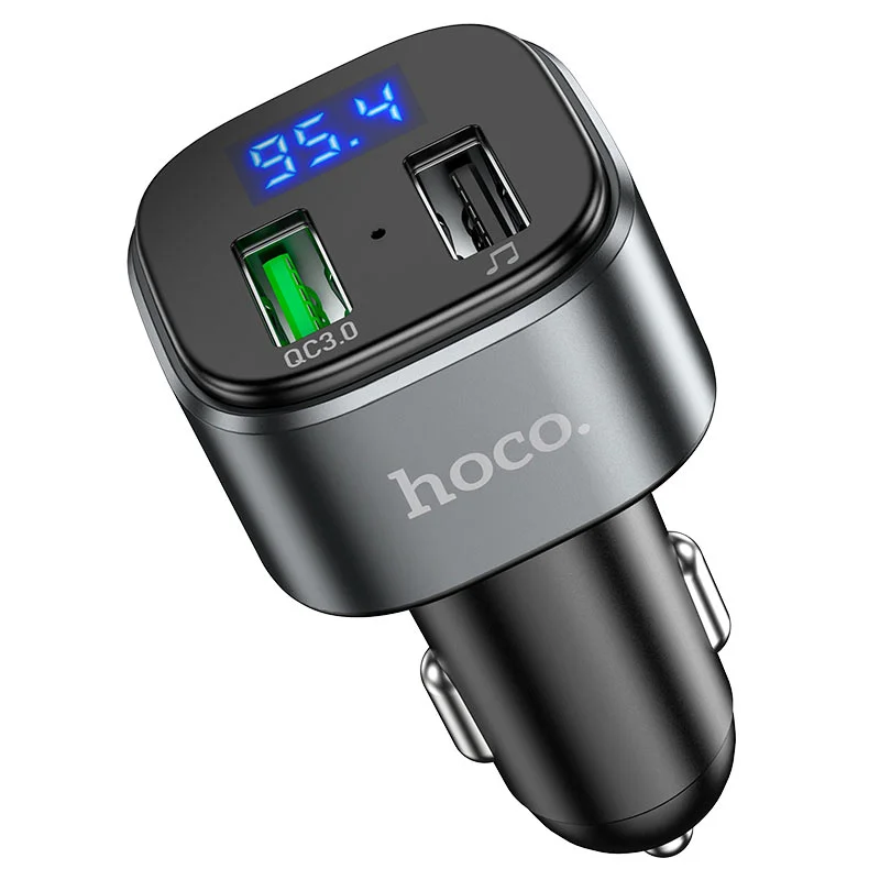 Модулятор FM HOCO c bluetooth 2USB 18W (QC 3.0) TF card черный - изображение 1