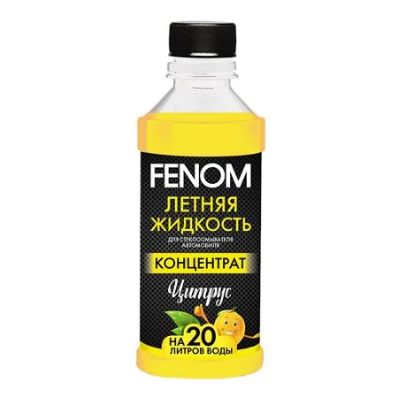 Жидкость для стеклоомывателей Летняя (концентрат 1=20л) цитрус FENOM 330 мл - изображение 1