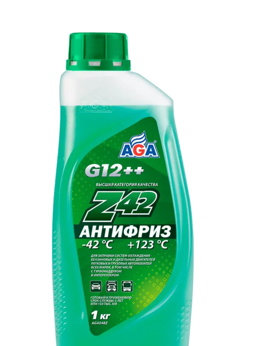 Антифриз готовый к применению, G12++, зеленый -42C, 1л - изображение 1