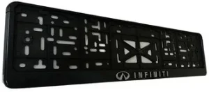 Рамка с защелкой серебро INFINITI рельеф - миниатюра 2