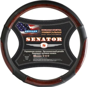 Оплетка на руль кожаная SENATOR Oregon "M" дерево AZARD - миниатюра 2