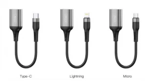 Адаптер OTG (Lightning-USB2.0) черный XO - миниатюра 2