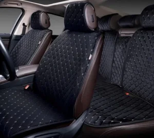 Накидки Premier Alcantara Lux черный/белая. стеганая 4 шт - миниатюра 2