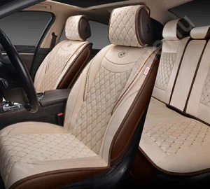Накидки Autopremier Brilliant бежевый стеганая алькантара 4 шт - миниатюра 2