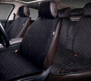 Накидки ALMIRA  AUTOPREMIER, алькантара, черный/красный 4 шт - миниатюра 2
