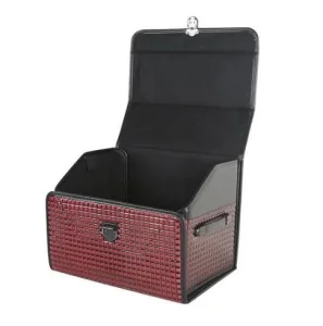 Органайзер AUTOPREMIER PREMIUM, чёрный/бордо экокожа квадрат 40*30*30 см - миниатюра 2