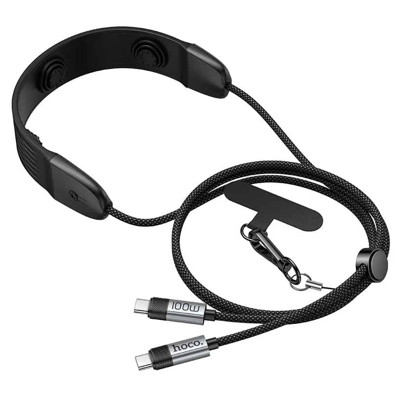 Кабель USB-С 100W Type-c с массажером 1м. черный HOCO - изображение 1