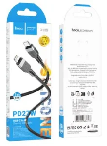 Кабель USB-С HOCO APPLE PD силиконовый 1м, черный - миниатюра 2