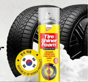 Пенный очиститель-чернитель шин Tire Shiner Clean&Black, 650 мл KANGAROO - миниатюра 2