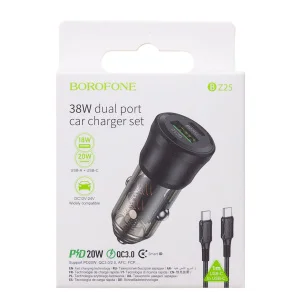 АЗУ 38W PD20W+Q3.0 черный BOROFONE - миниатюра 2