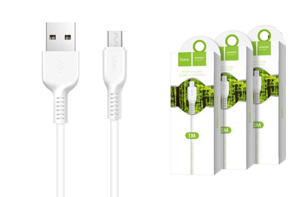 Кабель USB HOCO Micro 1 м, белый - изображение 1
