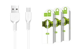 Кабель USB HOCO Micro 1 м, белый - миниатюра 2