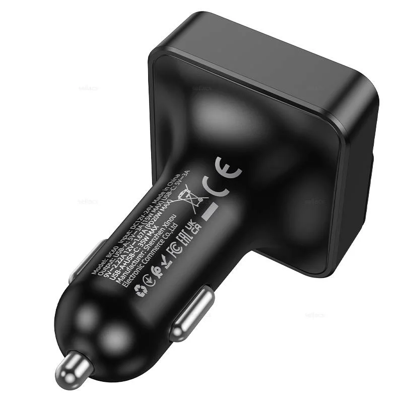 FM модулятор (трансмиттер) Hoco bluetooth, черный Borofone - миниатюра 4