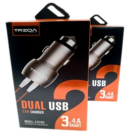 АЗУ 3.4А 2USB+кабель Micro TREQA - изображение 1