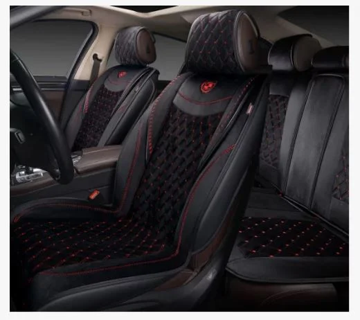 Накидки AutoPremier BRILLIANT черный/красная стеганая 4 шт - изображение 1