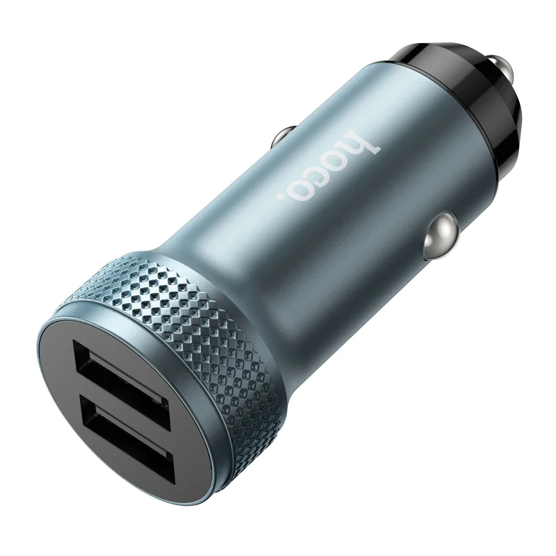 АЗУ HOCO 2,4А , 2USB, серый Hoco - изображение 1