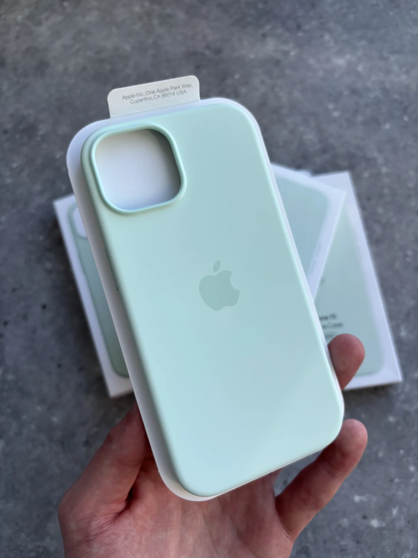 Чехол Silicon Case iPhone 15 soft mint - изображение 1