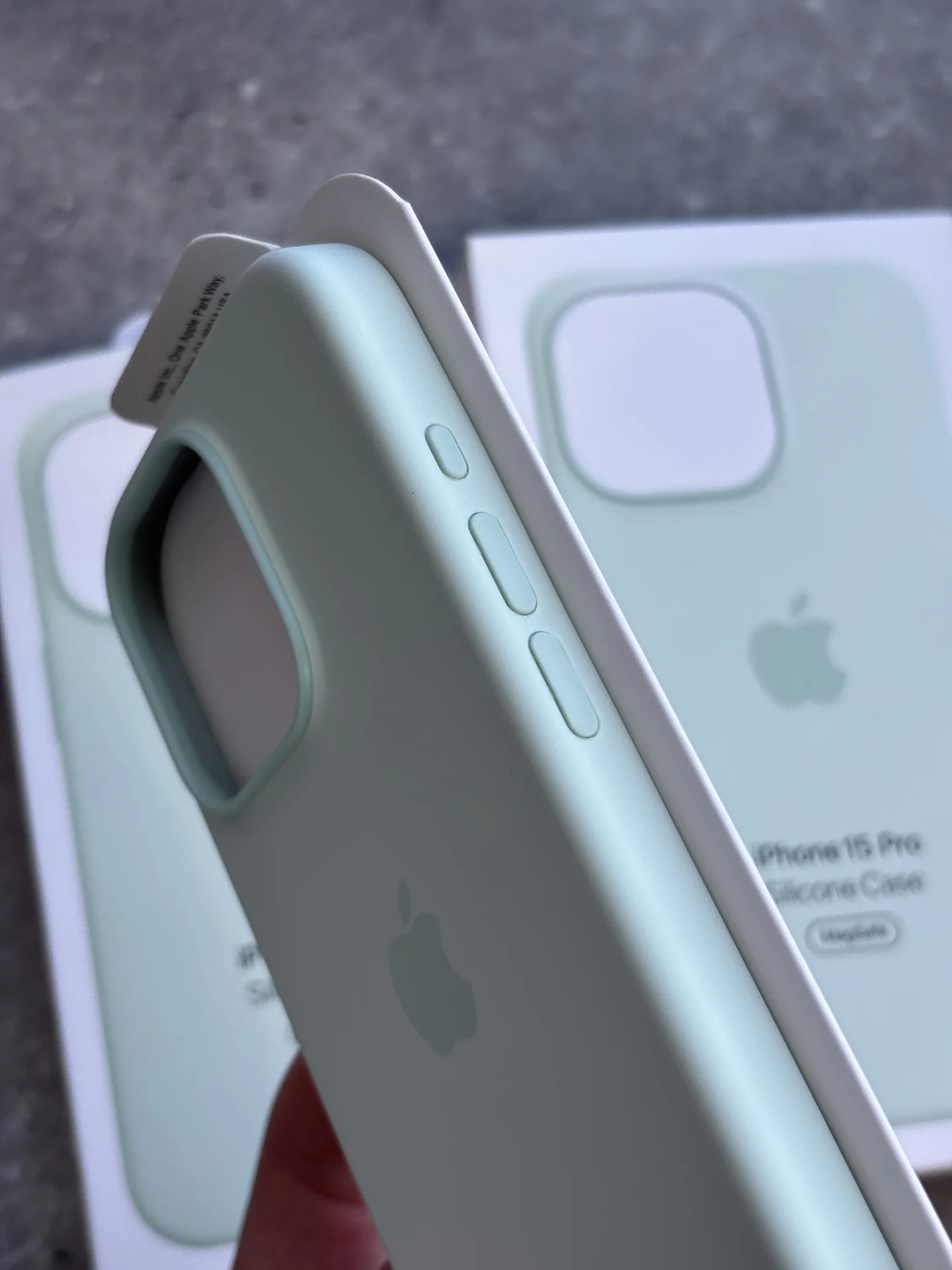 Чехол Silicon Case iPhone 15 Pro soft mint - миниатюра 7