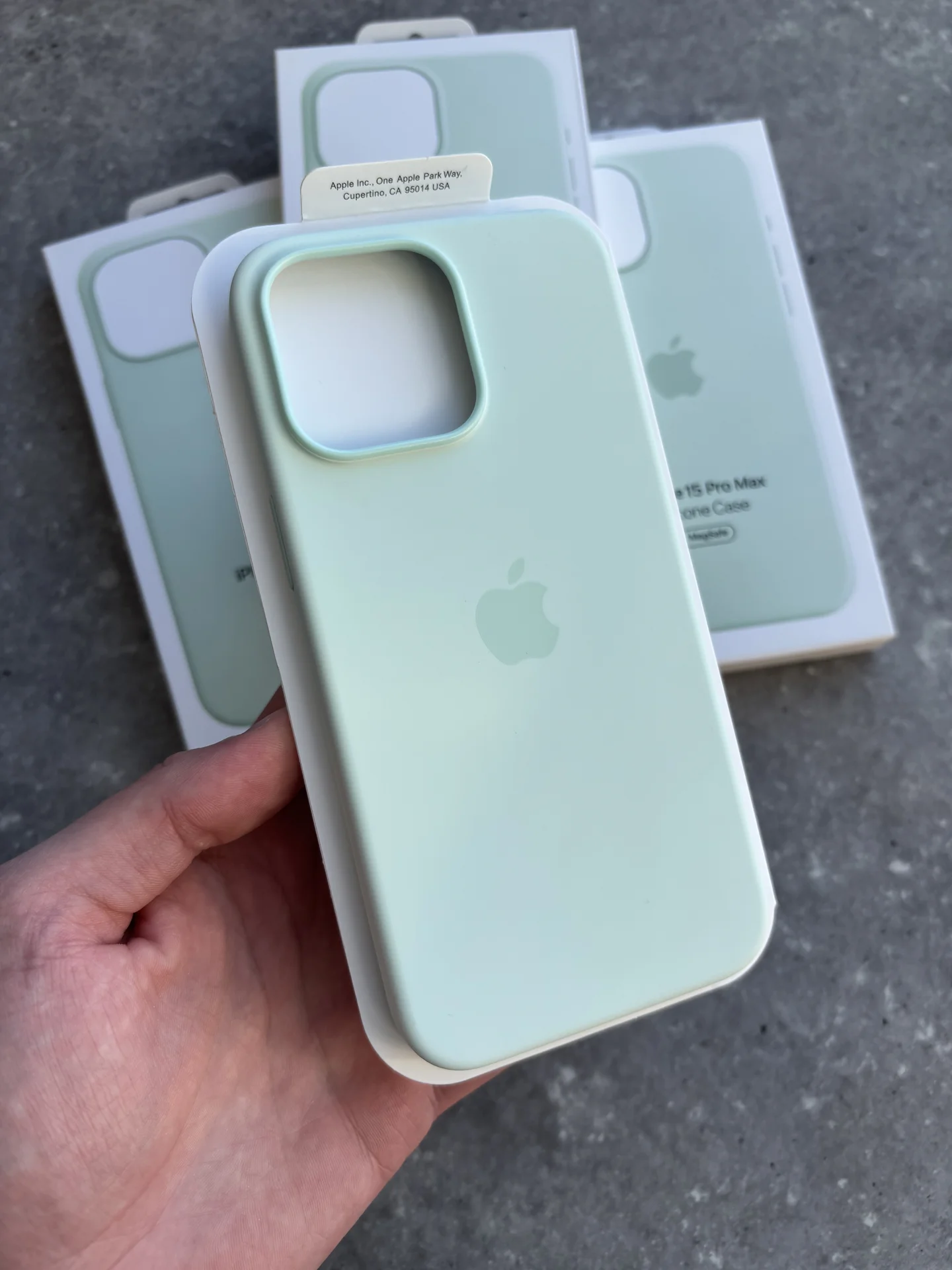 Чехол Silicon Case iPhone 15 Pro Max Soft mint - изображение 1
