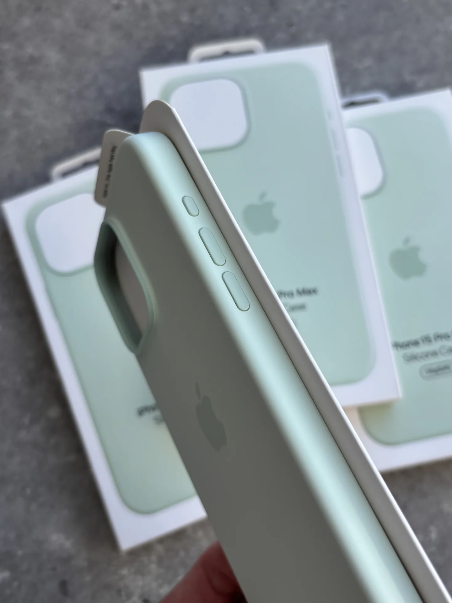 Чехол Silicon Case iPhone 15 Pro Max Soft mint - миниатюра 3