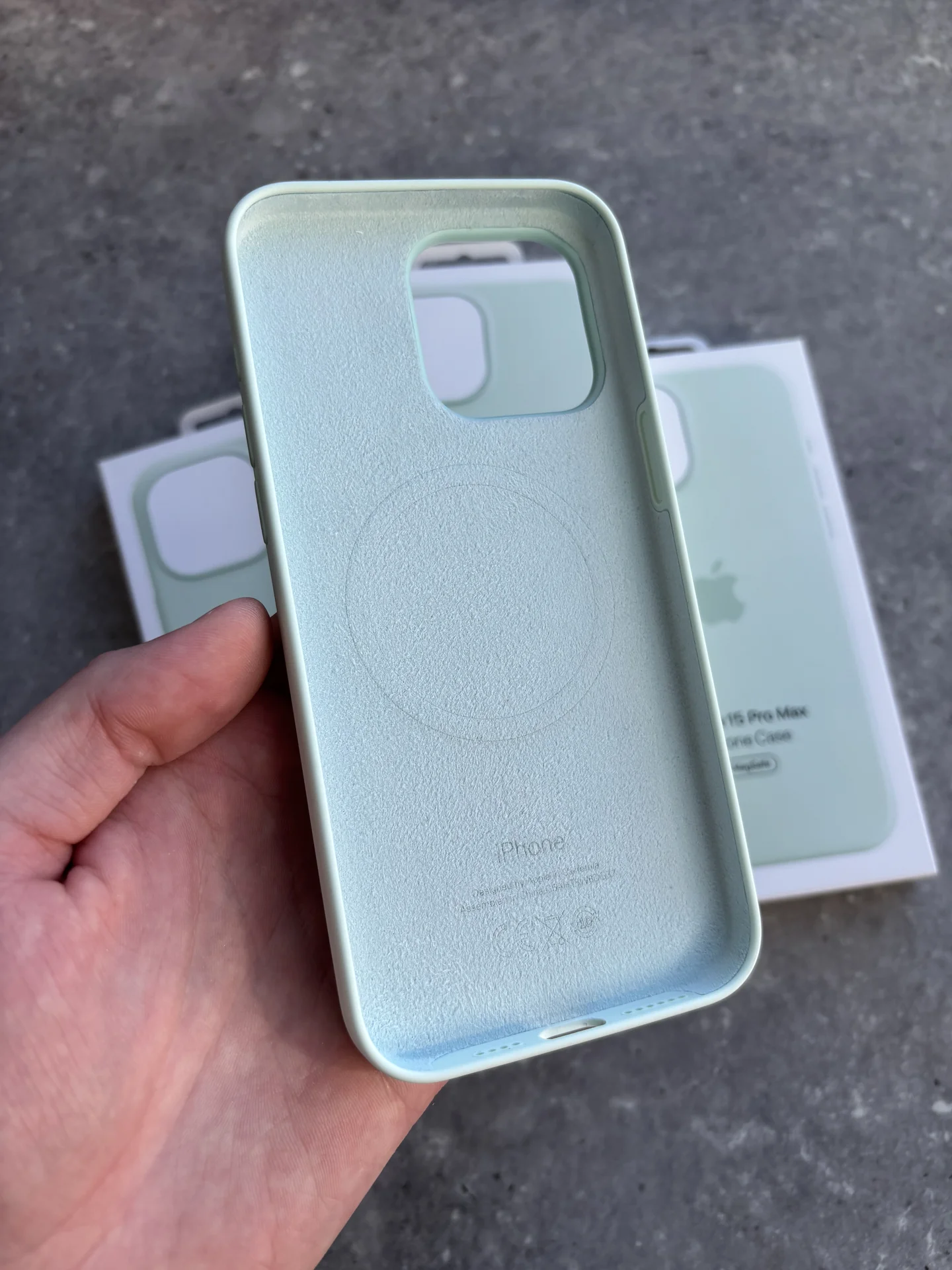 Чехол Silicon Case iPhone 15 Pro Max Soft mint - миниатюра 5