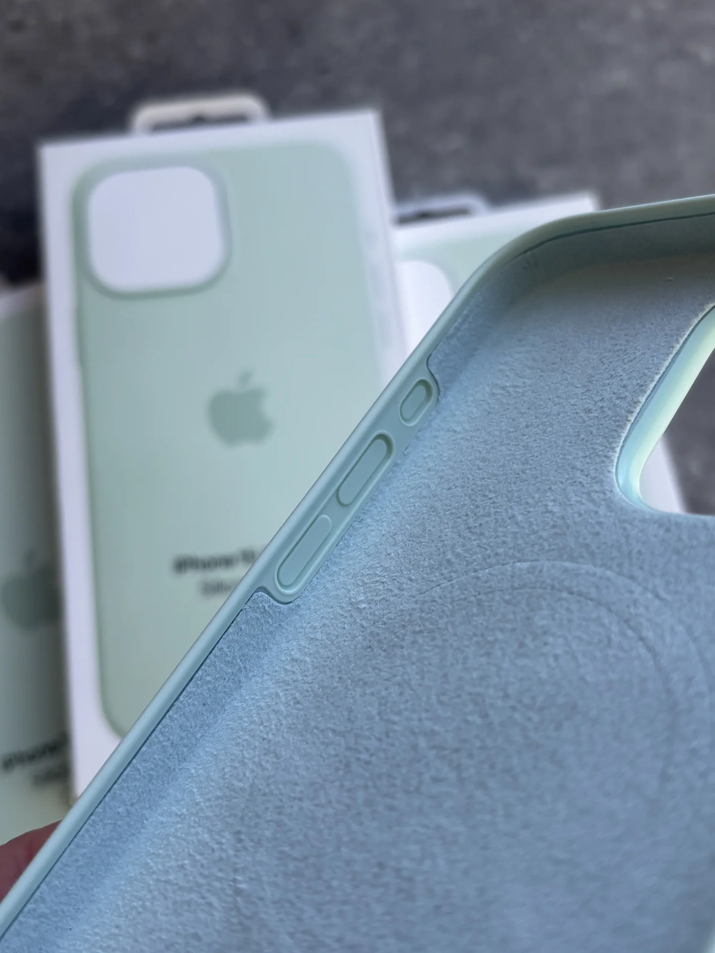 Чехол Silicon Case iPhone 15 Pro Max Soft mint - миниатюра 6