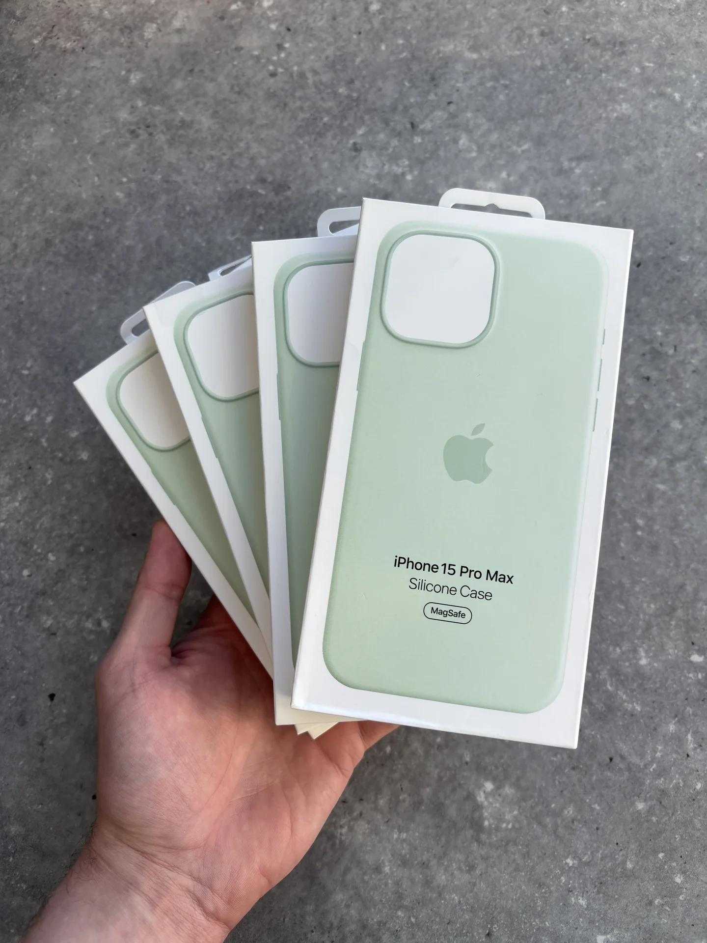 Чехол Silicon Case iPhone 15 Pro Max Soft mint - миниатюра 7