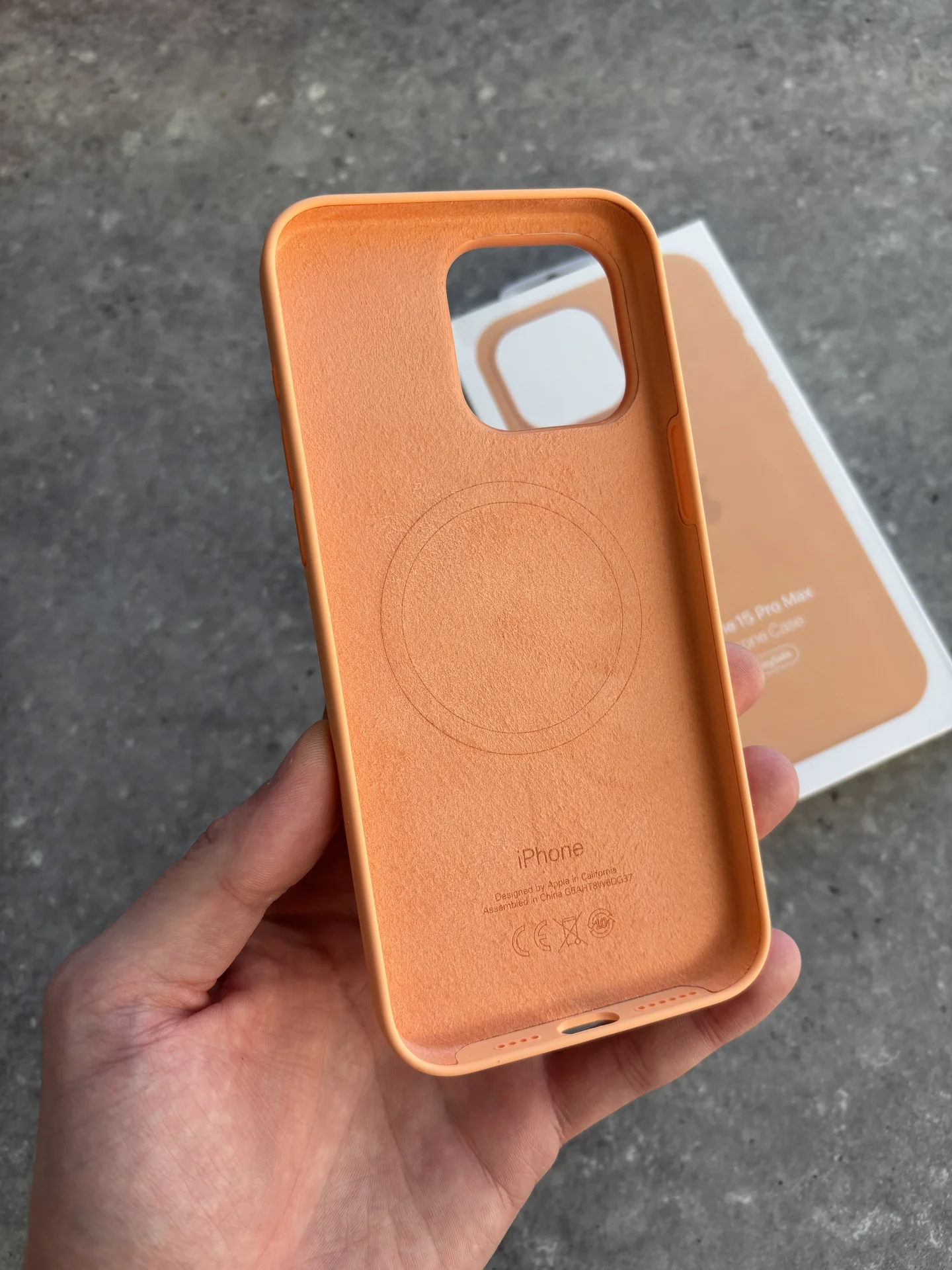 Чехол Silicon Case iPhone 15 Pro Max Orange Sorbet - миниатюра 5