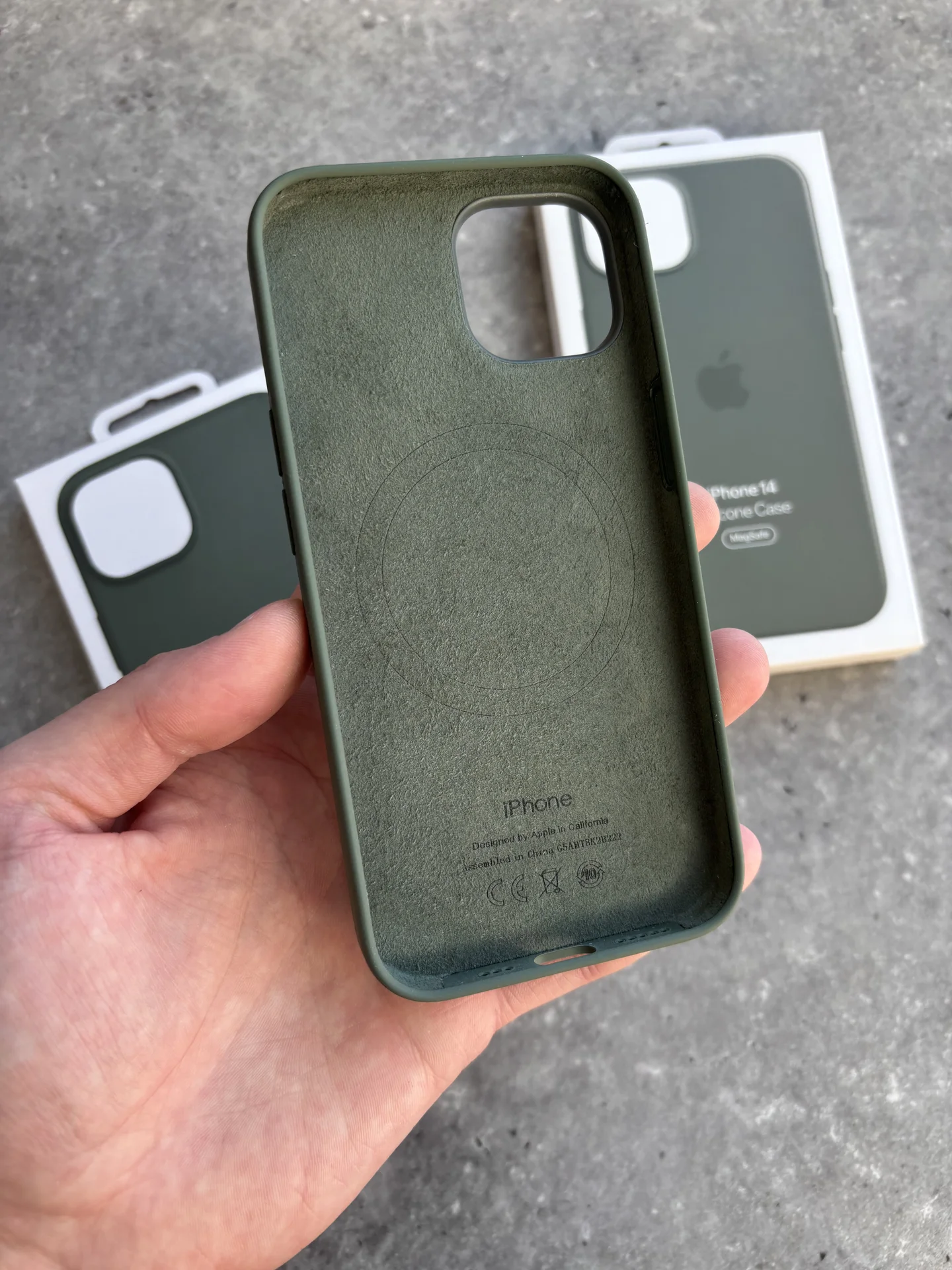 Чехол Silicon Case iPhone 14 Olive зеленый - миниатюра 5