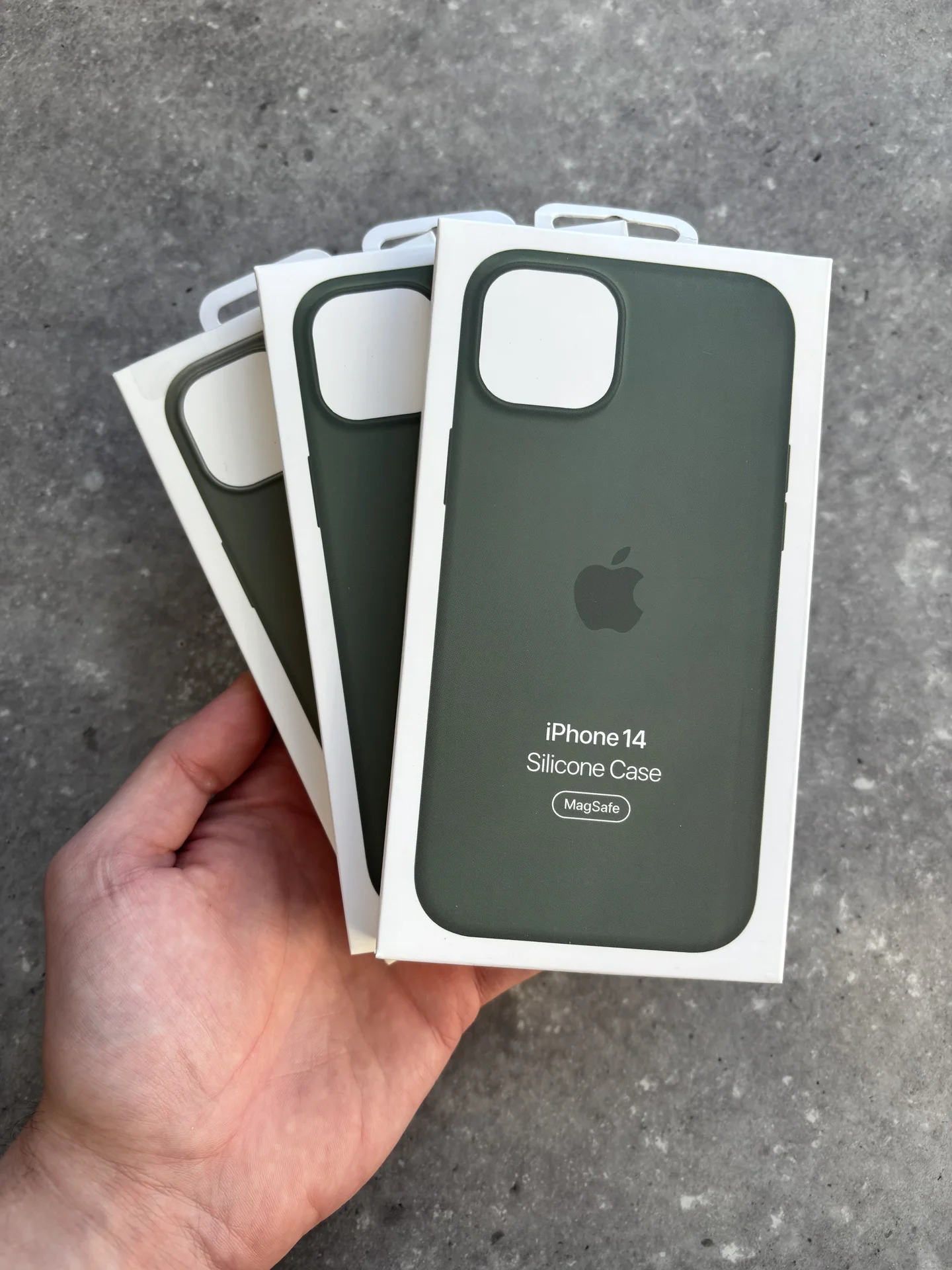 Чехол Silicon Case iPhone 14 Olive зеленый - миниатюра 7