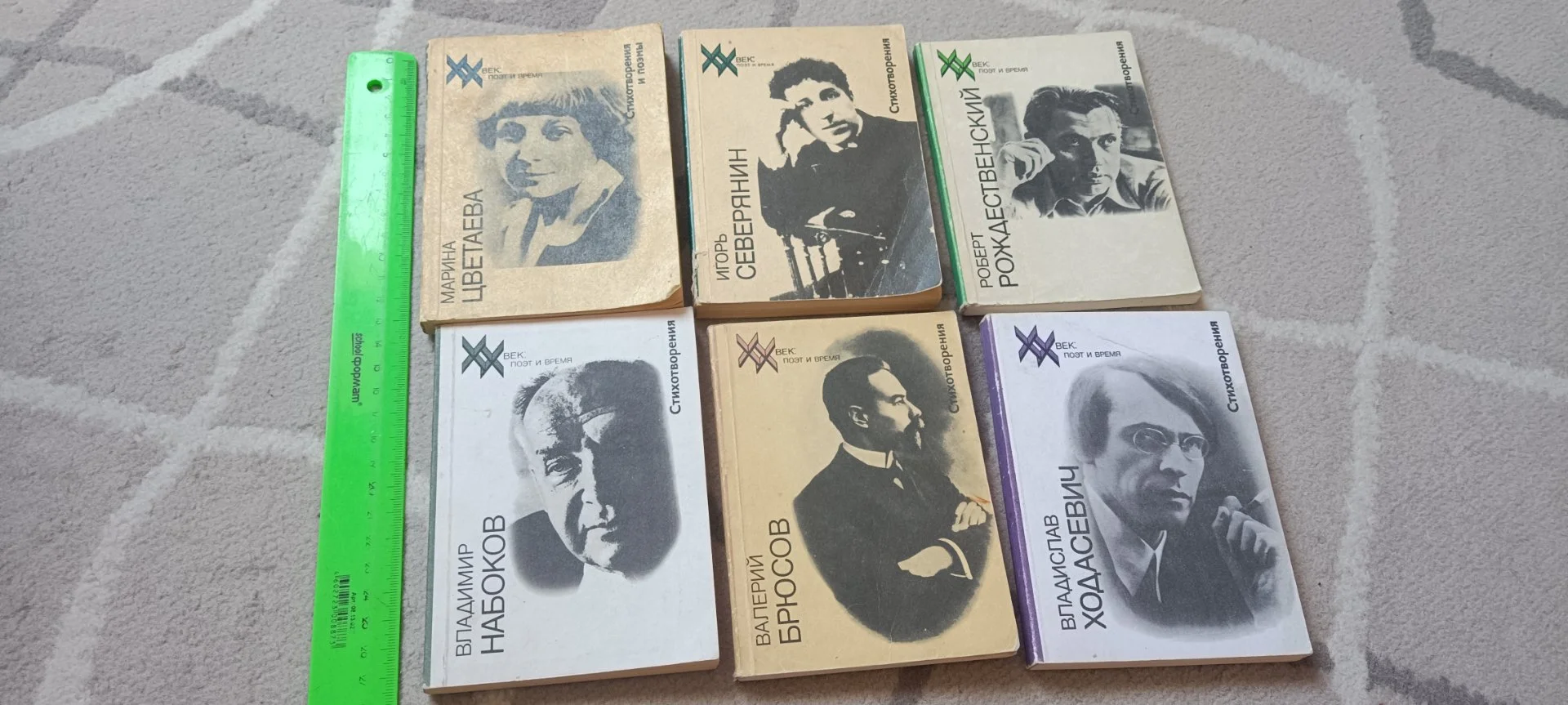 Книга. 6 шт 20 век:поэт и время.Рождественский, Брюсов, Цветаева,Северянин,Ходасевич,Набоков(!)