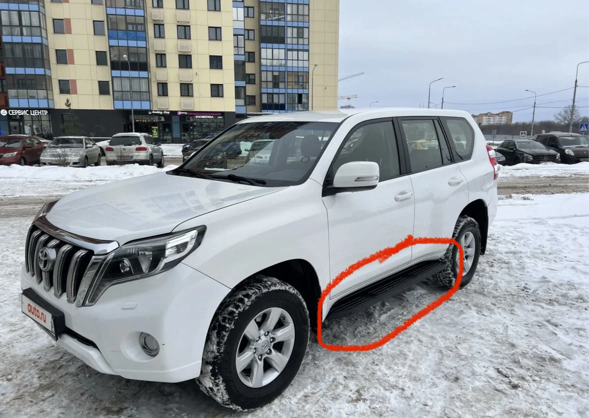 Штатные накладки на пороги Toyota Prado 150 - миниатюра 8