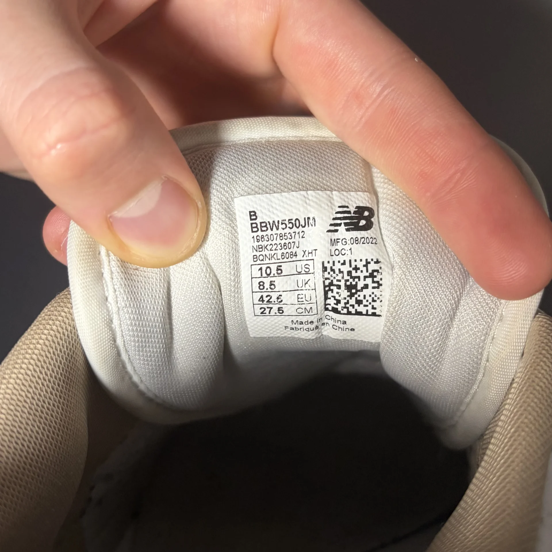 New balance 550 оригинал - миниатюра 5