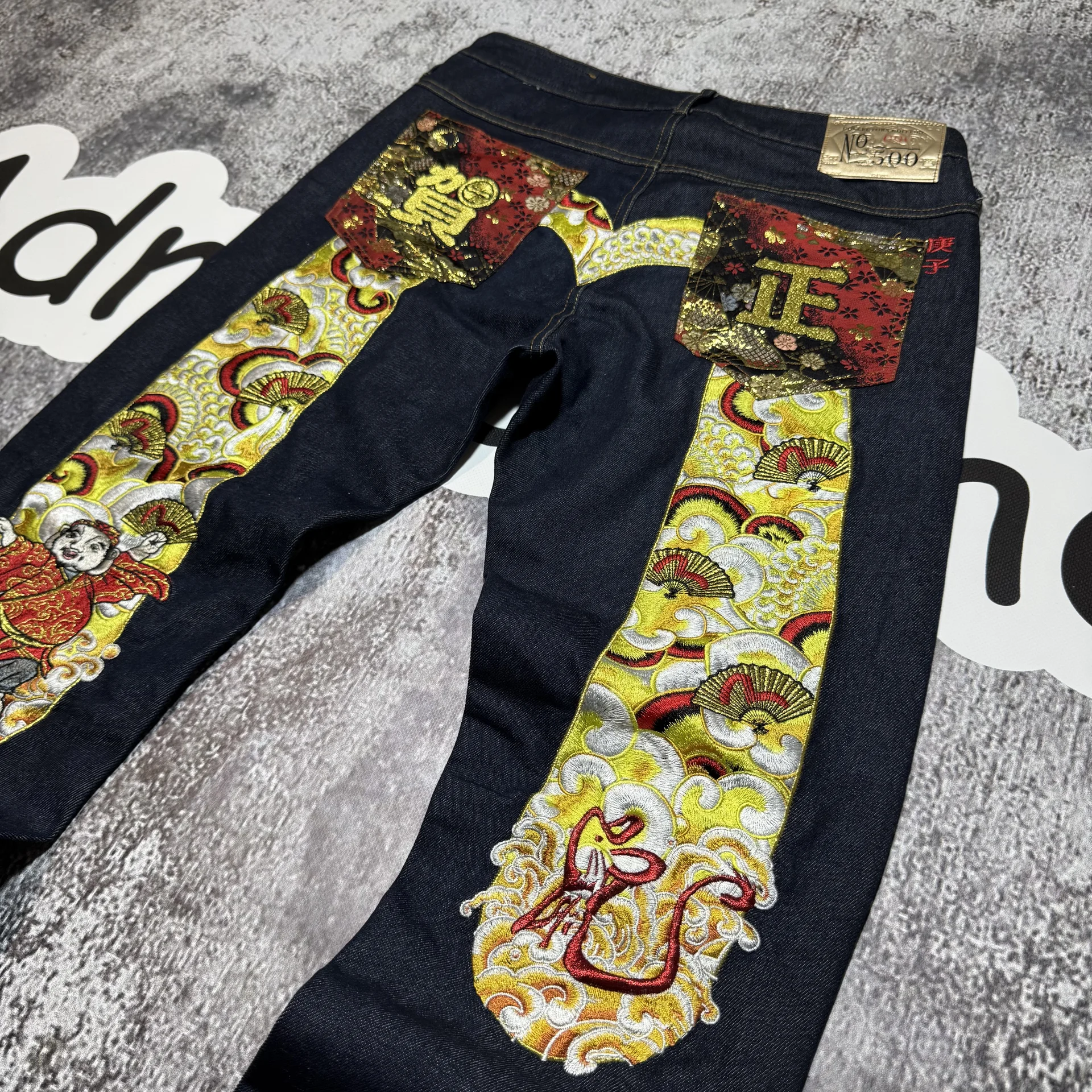 Джинсы Evisu y2k - миниатюра 6