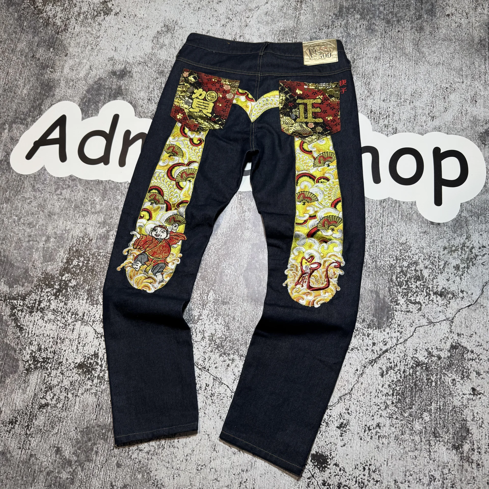 Джинсы Evisu y2k - миниатюра 7