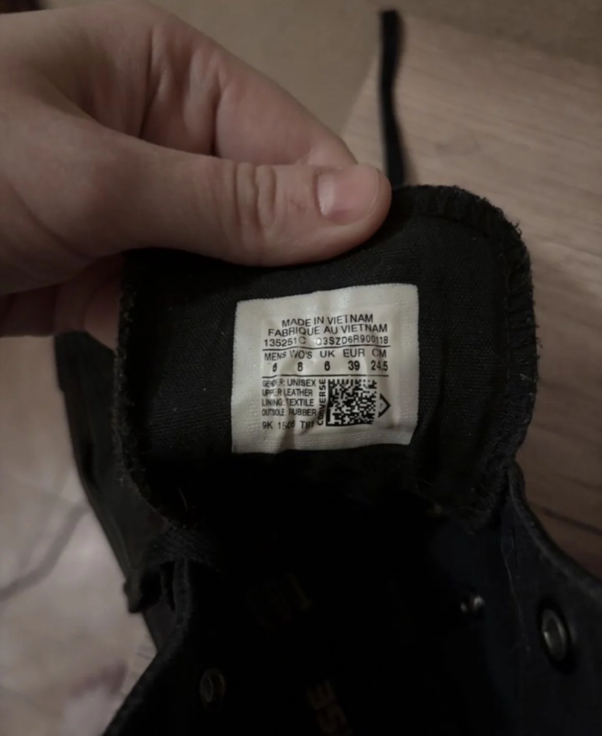Кеды Converse Chuck Taylor All Star кожаные черные - миниатюра 6