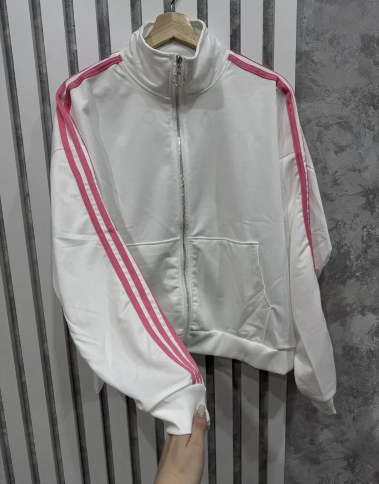 Женская кофта на молнии oversize новая - миниатюра 4